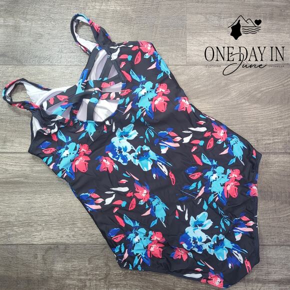 Zando Floral One Piece Swimsuit Size L - Picture 5 of 5